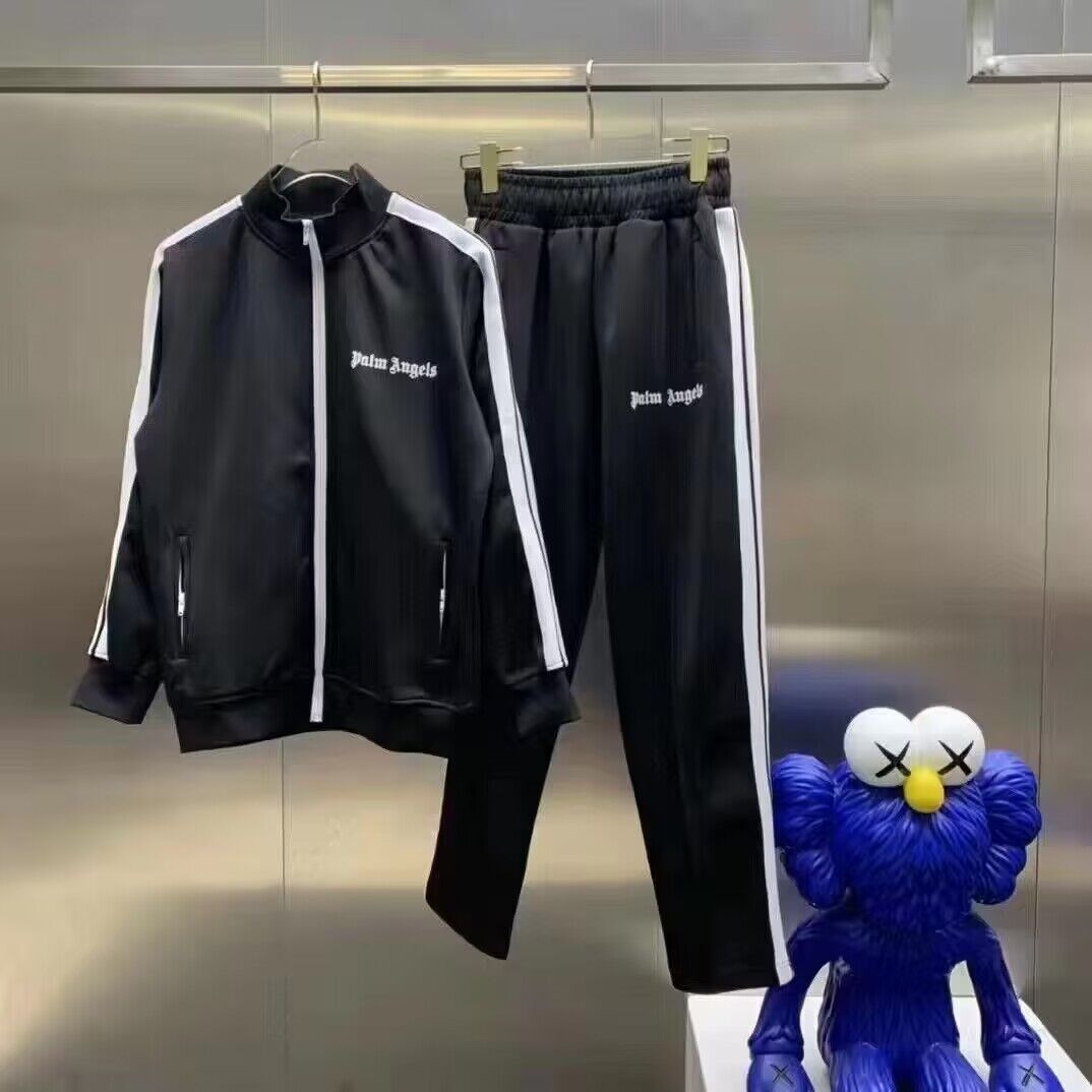 Palm Angels Track Jacket Black White