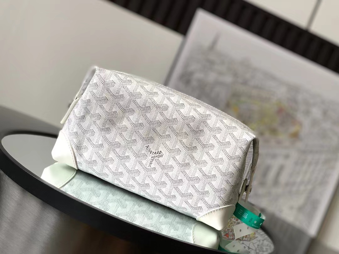 Goyard Boeing 25 Toilet Bag White