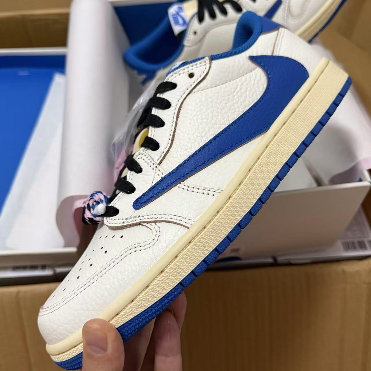 Fragment Design x Travis Scott x AJ1 Retro Low OG SP 'Sail Military Blue' DM7866-104,Travis Scott : Sneakers Online - Buy Sneakers for Men & Women, Sneakers Online - Buy Sneakers for Men & Women