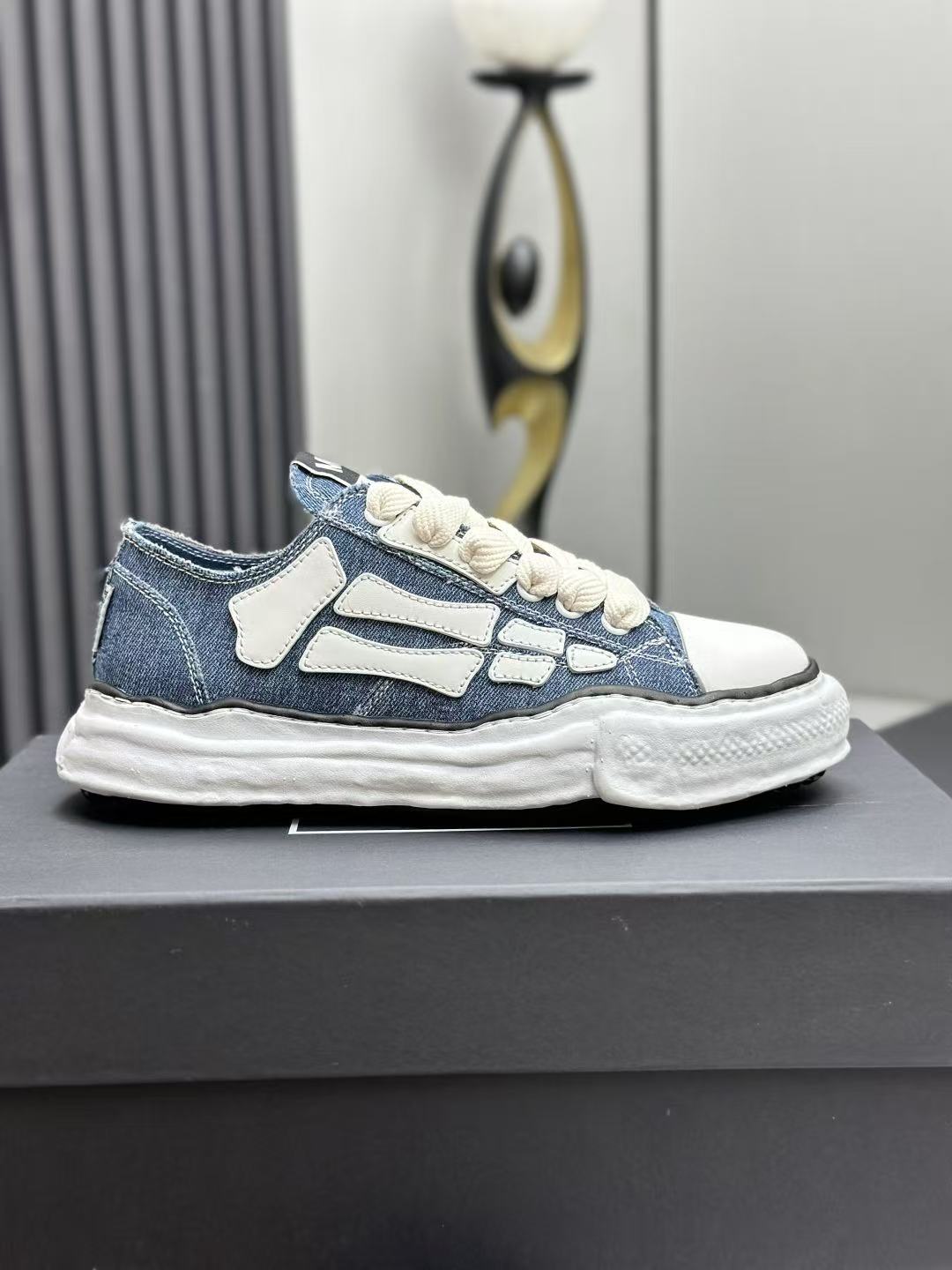 AMIRI MMY Bones X Maison MIHARA YASUHIRO Denim blue,Other : Sneakers Online - Buy Sneakers for Men & Women, Sneakers Online - Buy Sneakers for Men & Women